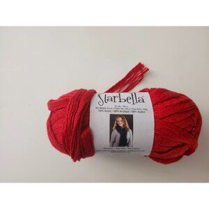 Starbella Premier Yarns Red 100% Acrylic Extra Wide Ribbon Yarn